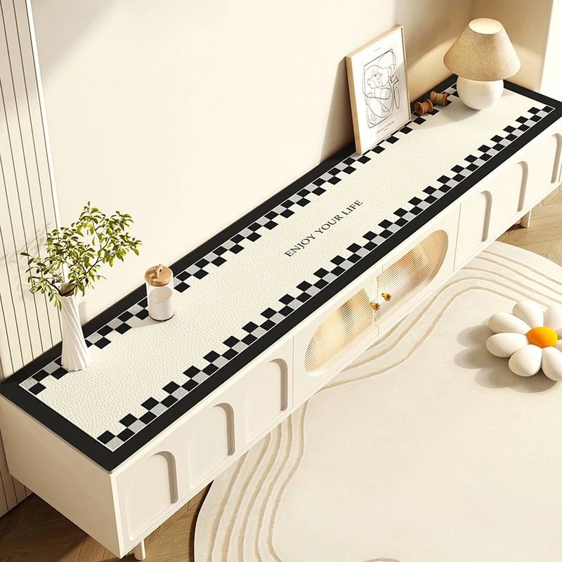 轻奢高级感电视柜餐边柜台面保护垫鞋柜酒柜防水防油桌布玄关垫子