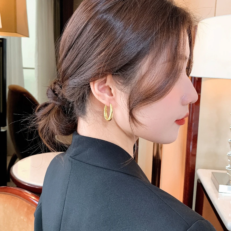 铜合金耳饰 气质轻奢时尚百搭个性精致简约小众耳饰LY0152