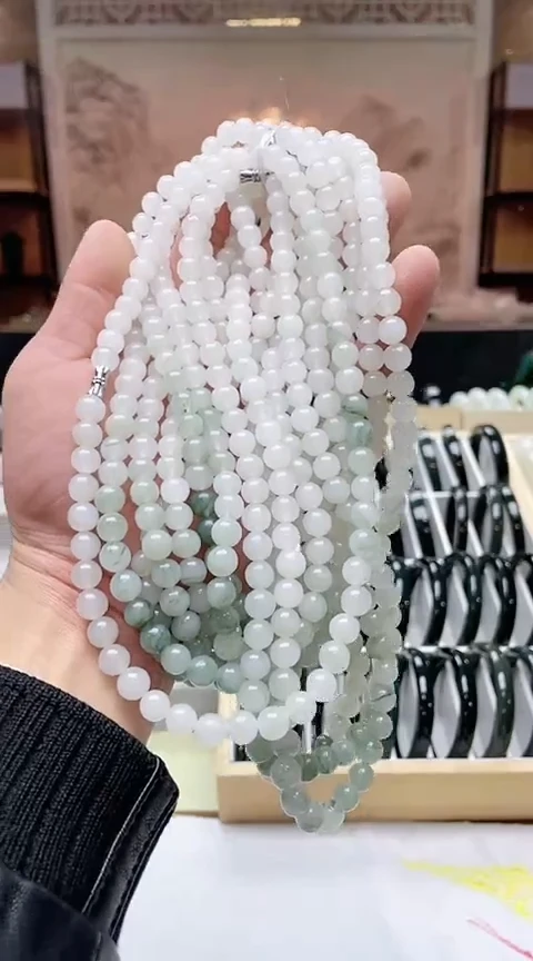 【闪购商品】石英质玉（天山翠）颈饰未镶嵌天山翠妈妈链