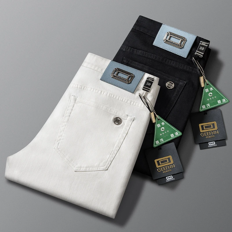 夏季2025新款牛仔裤男款百搭弹力潮流爆款时尚修身欧货男士小直筒