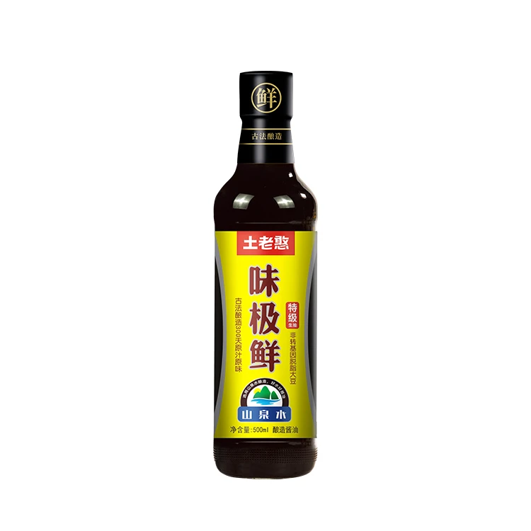 土老憨特级味极鲜500ml酱油 调味提鲜佳品 无添加剂色素 健康美味