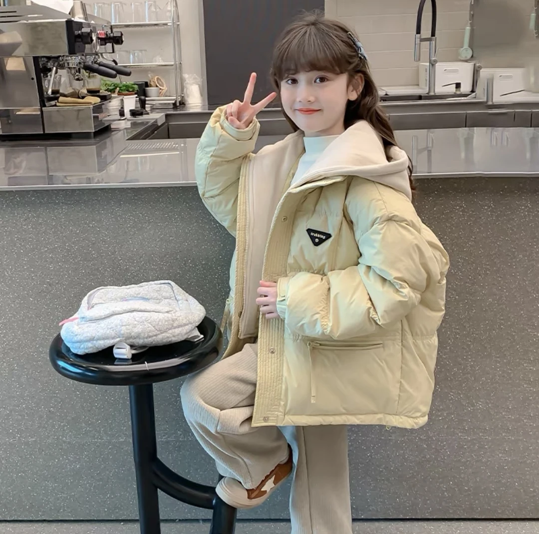 女童棉衣加厚洋气冬装2025新款儿童冬季韩版棉袄女孩棉服外套冬款