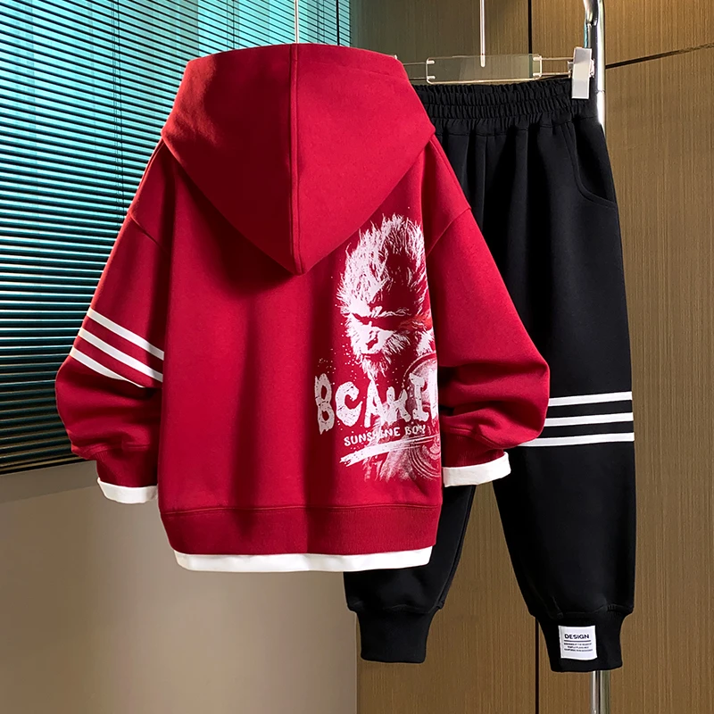 【贝伊萌】中大童 青少年春秋简约悟空套装DF-套装2666