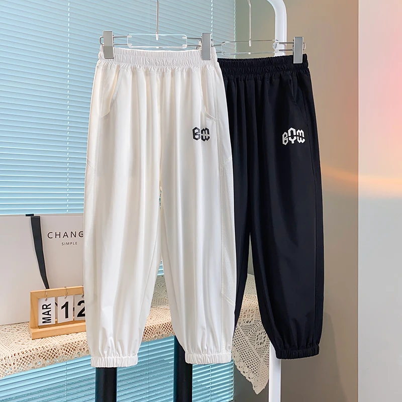 男童秋季新款中大童时尚字母休闲童装百搭长裤DF-裤子2216