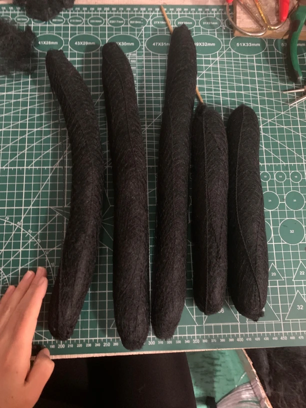 古装造型软发条5根36公分长左右黑色