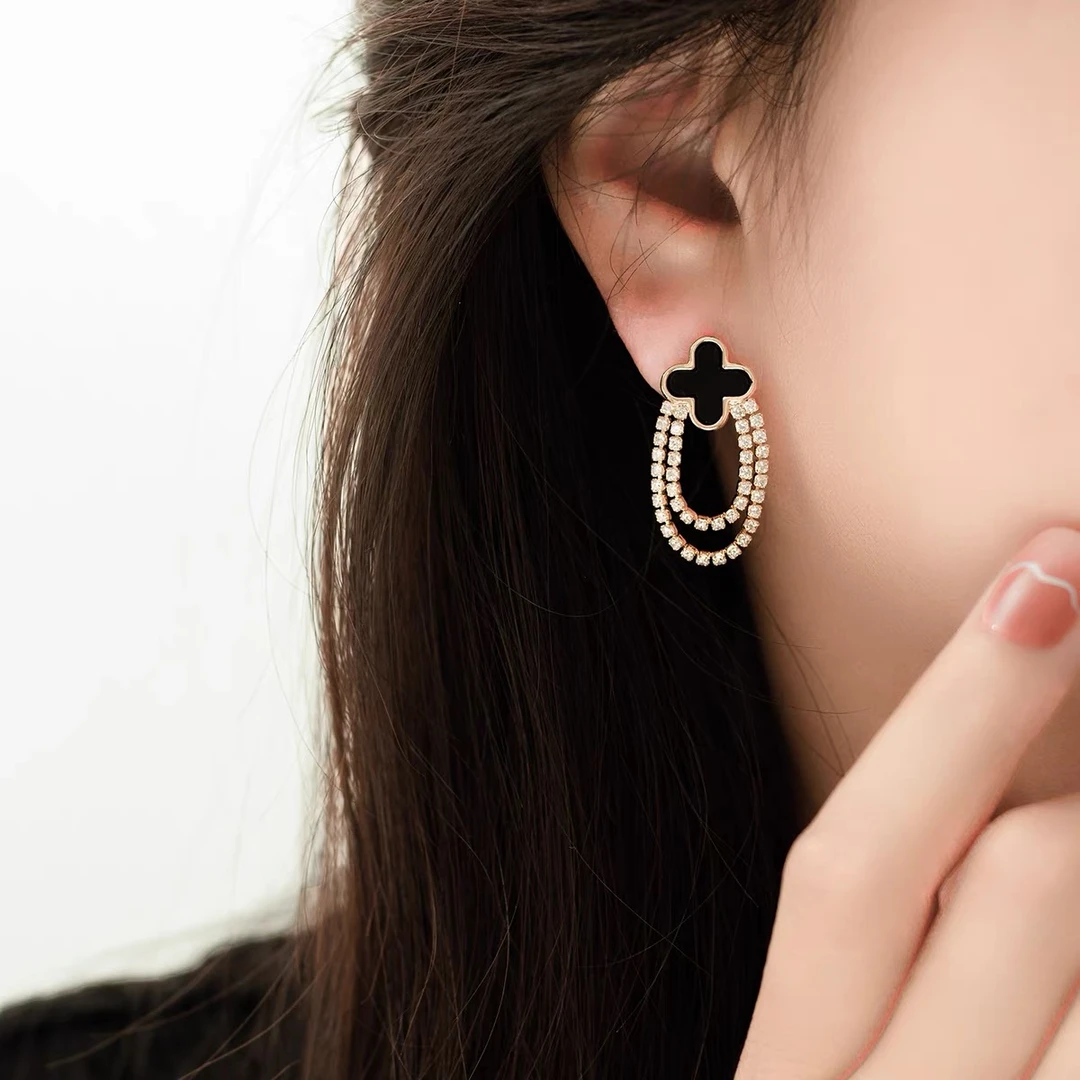 铜合金耳饰 气质轻奢时尚百搭法式复古复古经典ins精致耳钉1529