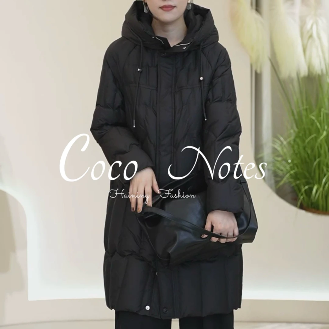 COCO NOTES【 暖冬秘密2.0】 98153时尚爆款设计师款加厚长款羽绒服