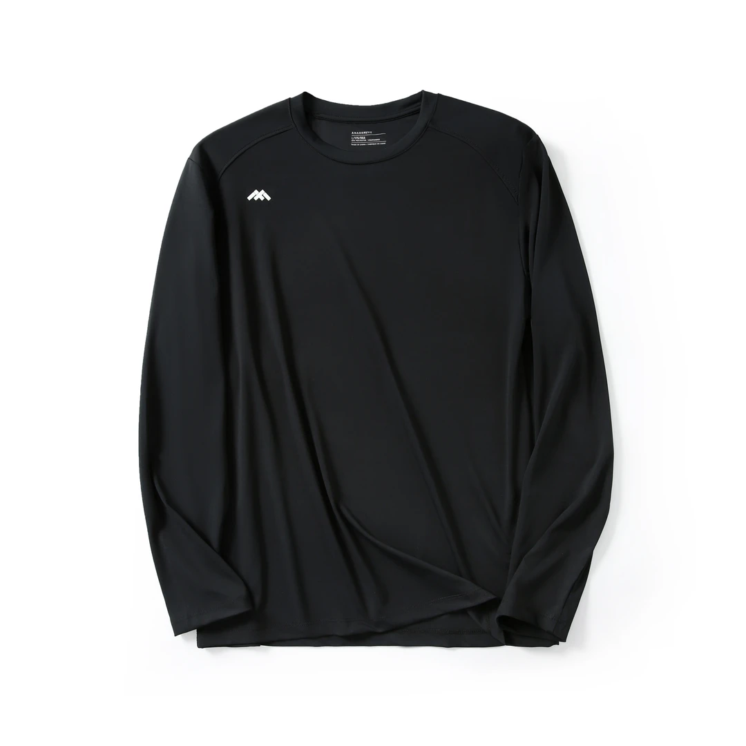 【大壮24SS】“登山系列”圆领加绒四面弹冬季打底长袖运动T恤 1839