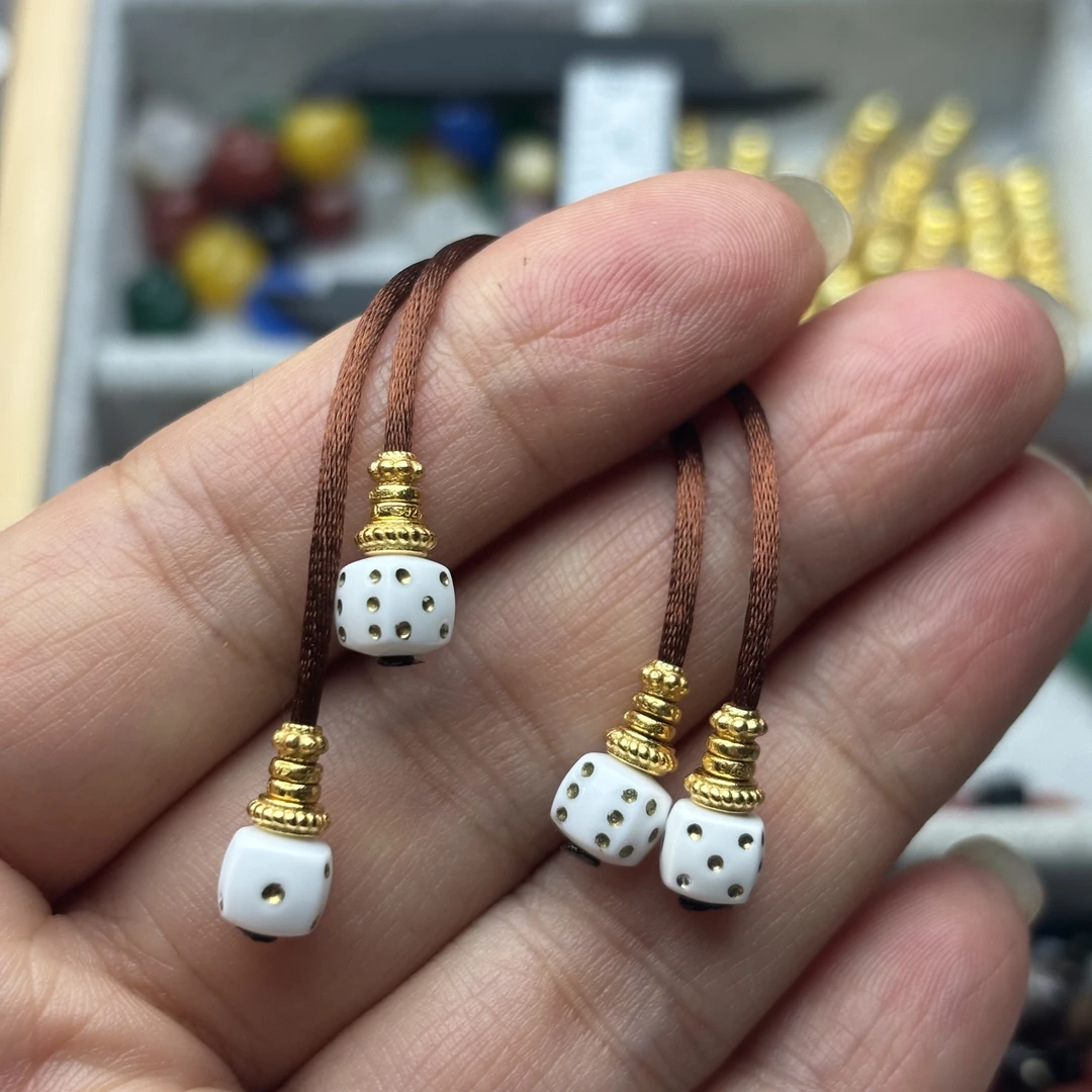 骰子吉祥天母弟子珠文玩配饰