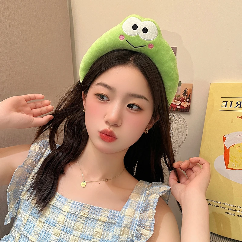 可爱卡通青蛙海绵发箍少女化妆洗脸头箍搞怪发卡头饰