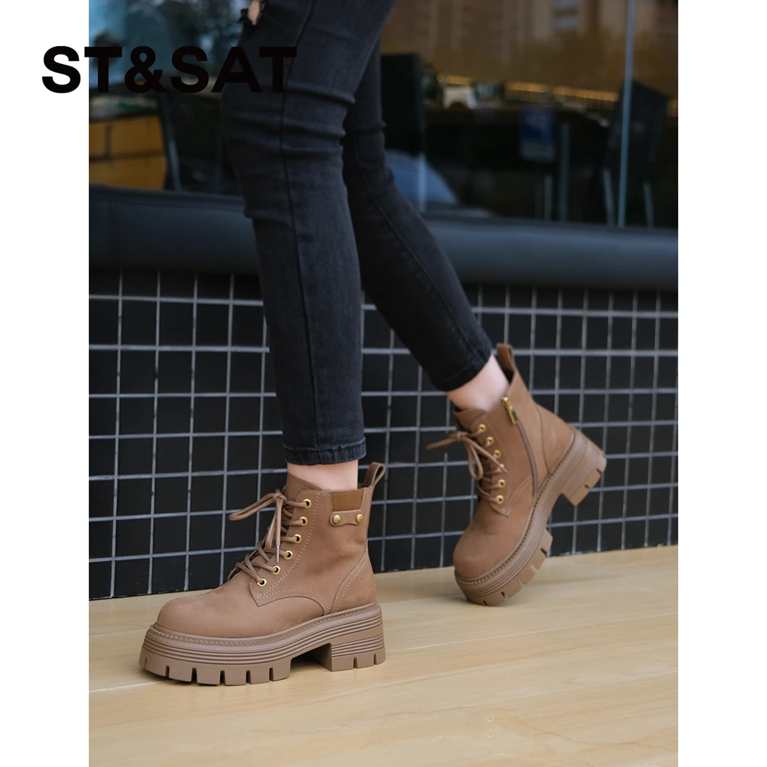 【复古马丁】星期六百搭秋冬短靴时尚风潮流厚底女马丁靴6B4W