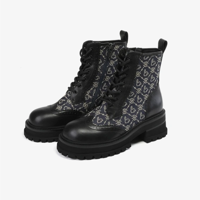 St&Sat/星期六时尚休闲马丁靴厚底中跟牛皮短筒靴百搭SS34116158