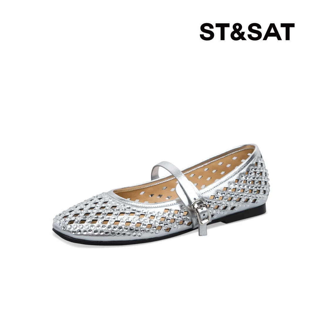 【洛河之礼】星期六时尚水钻甜美优雅休闲低跟玛丽珍SSC2111B1J