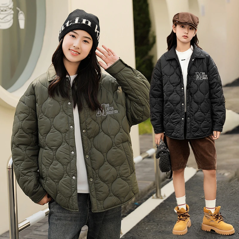 女童轻薄棉衣内胆夹棉外套加肥加大显瘦初中生校服神器棉偏胖女孩