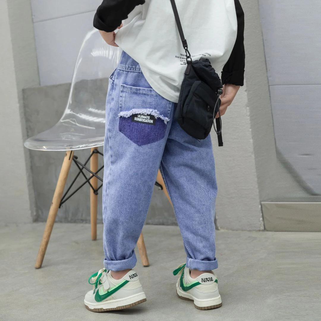 中大男童宽松版型牛仔裤春秋款韩版老爹裤