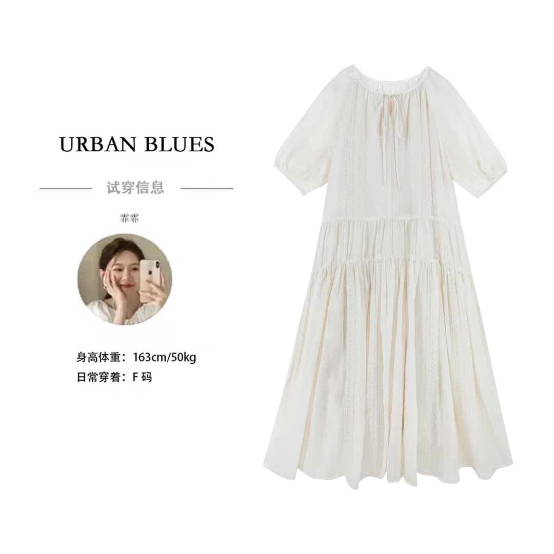 【UB】【暮光倾心】2024夏季新款法式气质宽松连衣裙  UB96256