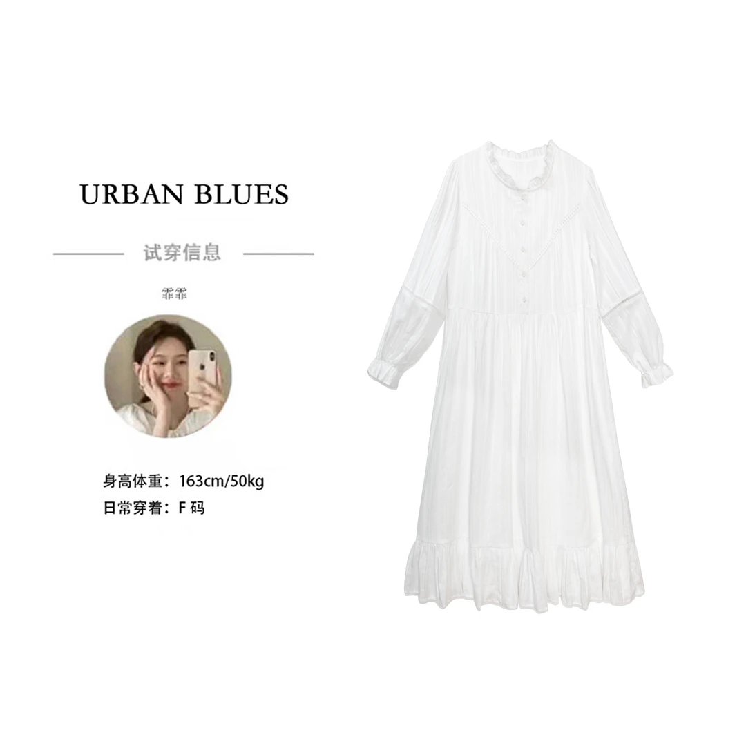 【UB】【繁花】 2024年秋季新款时尚纯色气质连衣裙 UB92016