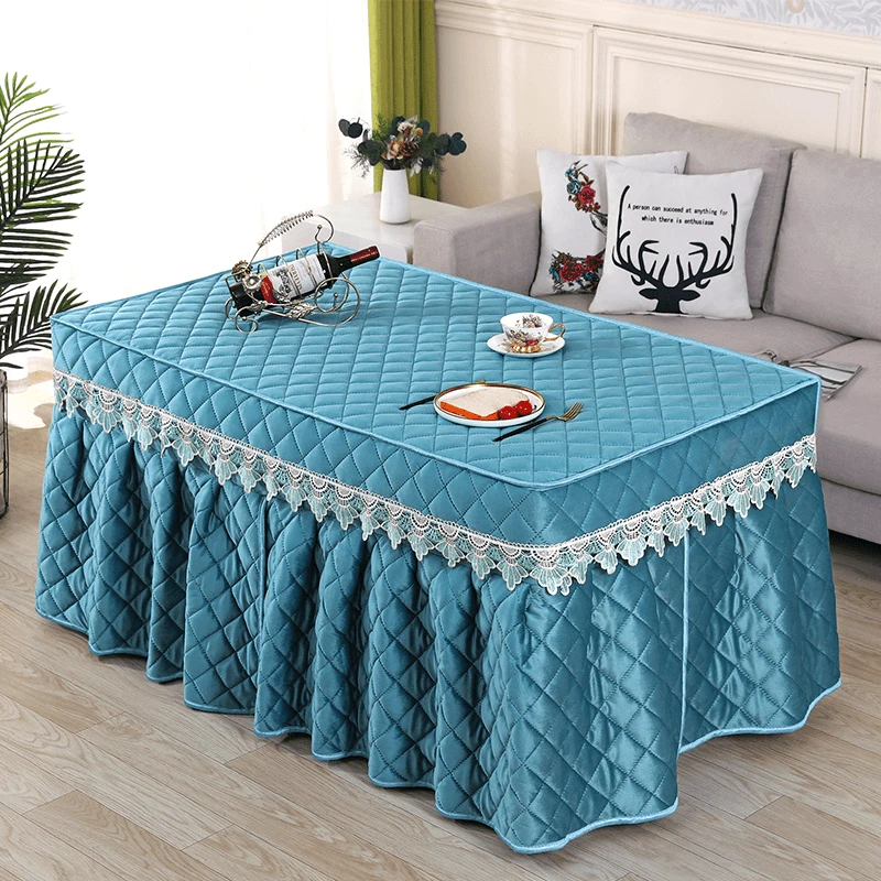 冬季热卖长方形双面加绒加厚保暖夹棉桌布揭盖取暖罩电炉桌罩套
