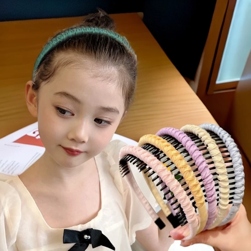 儿童发箍宝宝碎发整理神器网红发卡头饰女孩头箍带齿防滑女童发饰