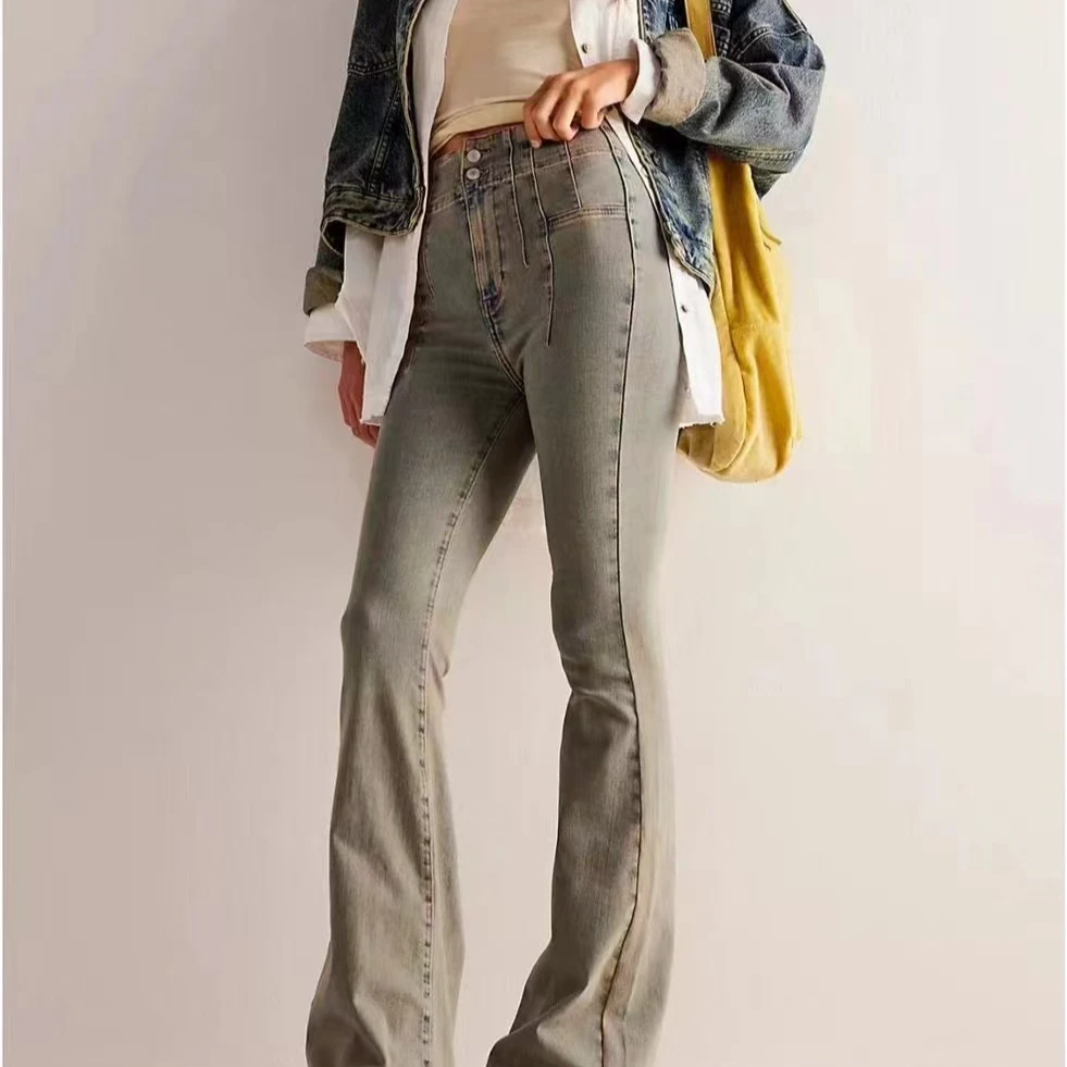 C18-4两色“双扣“水洗牛仔裤（2589）