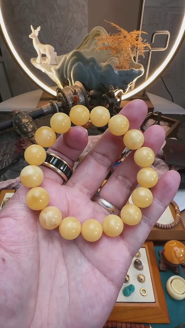 【闪购商品】蜜蜡珠宝奇石未镶嵌约12.7mm+（多样性发其一）