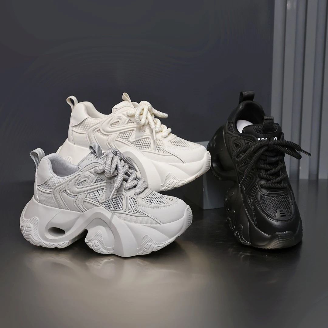 千之恋断码现货增高6CM2024夏新款网面休闲风百搭高能感女鞋3527