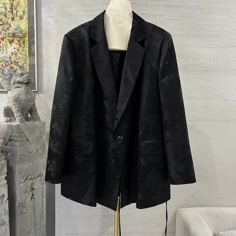 蓝大【晚乔】桑蚕丝 西装外套上衣9317