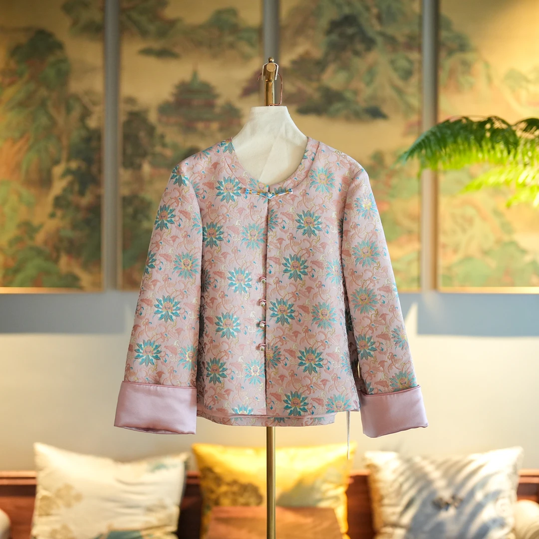 蓝大【荡漾】新中式国风桑蚕丝外套6123