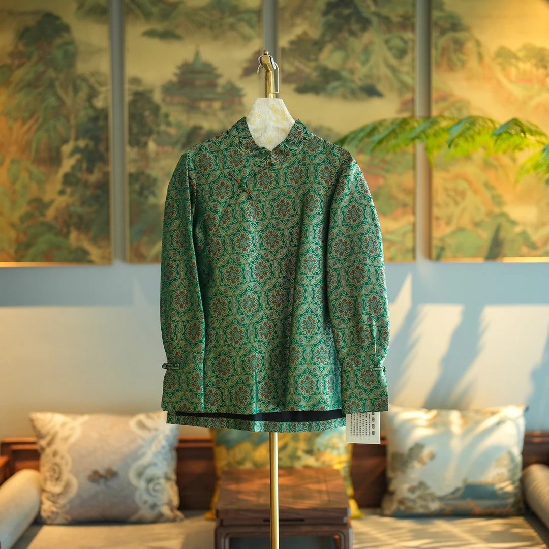 蓝大【寒灵】桑蚕丝新中式长袖上衣7158