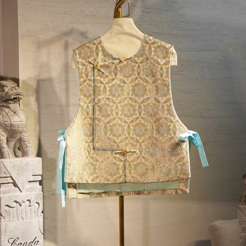 蓝大【殃樾晨】桑蚕丝马甲6003