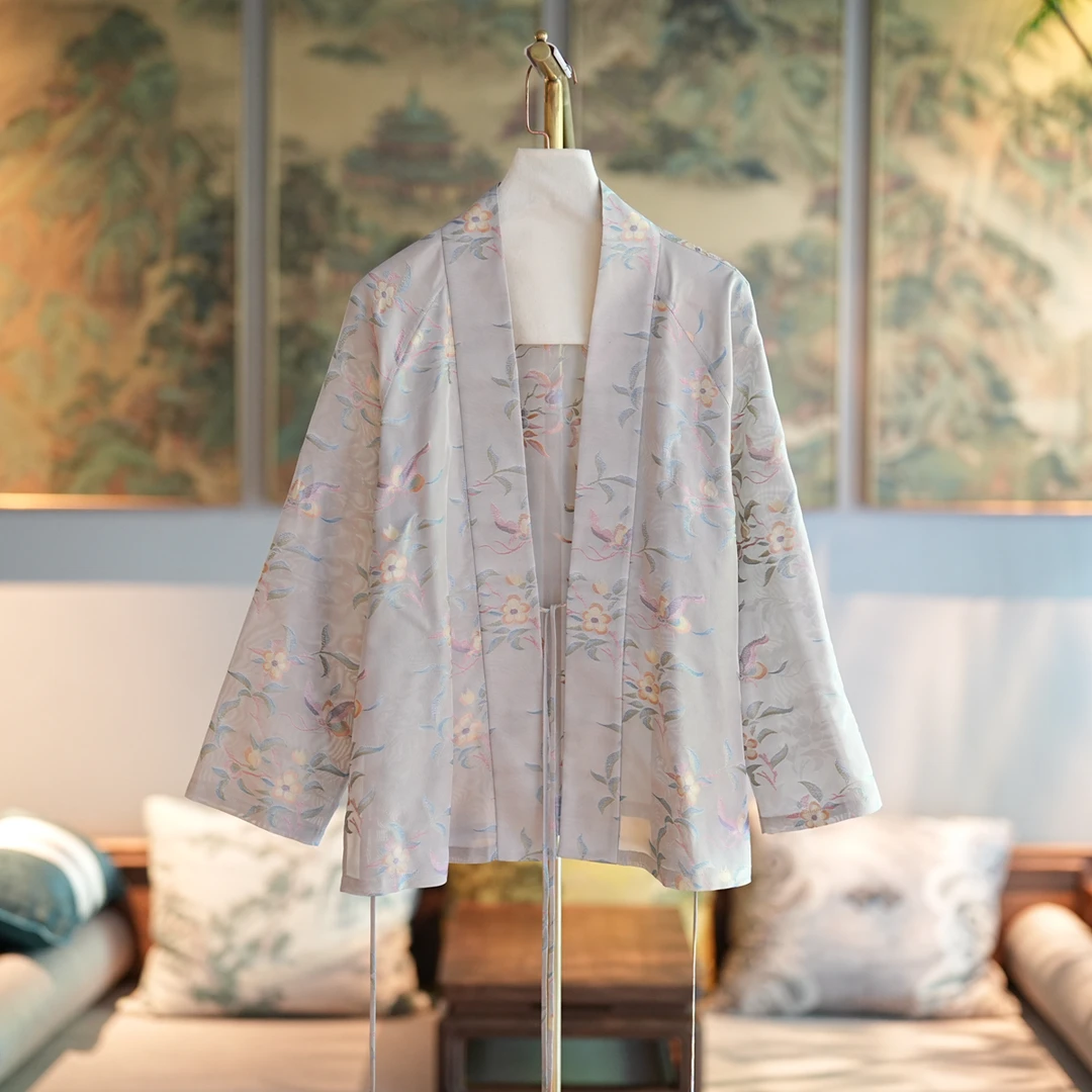 蓝大【迟月】桑蚕丝新中式长袖外套6499