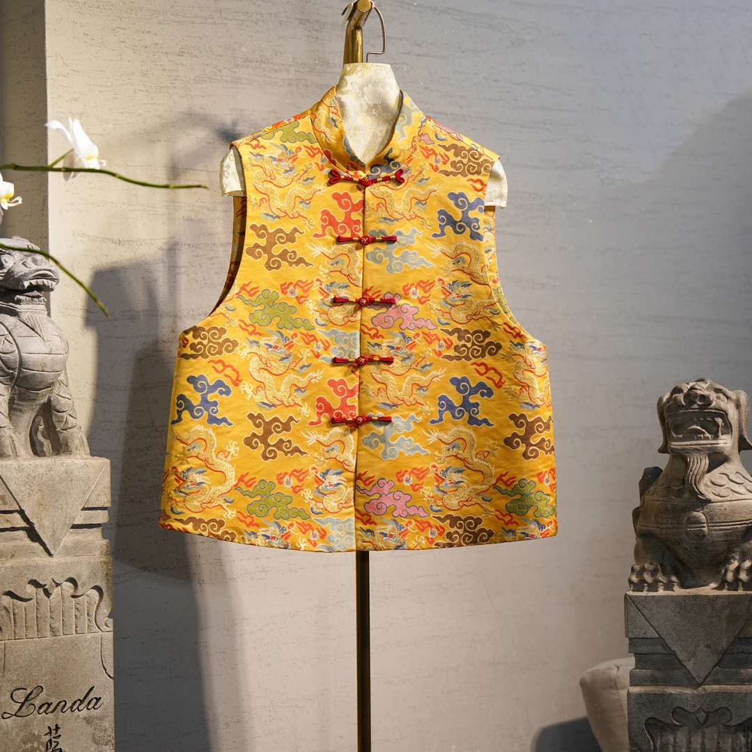 蓝大【蒙茸】桑蚕丝马甲9766