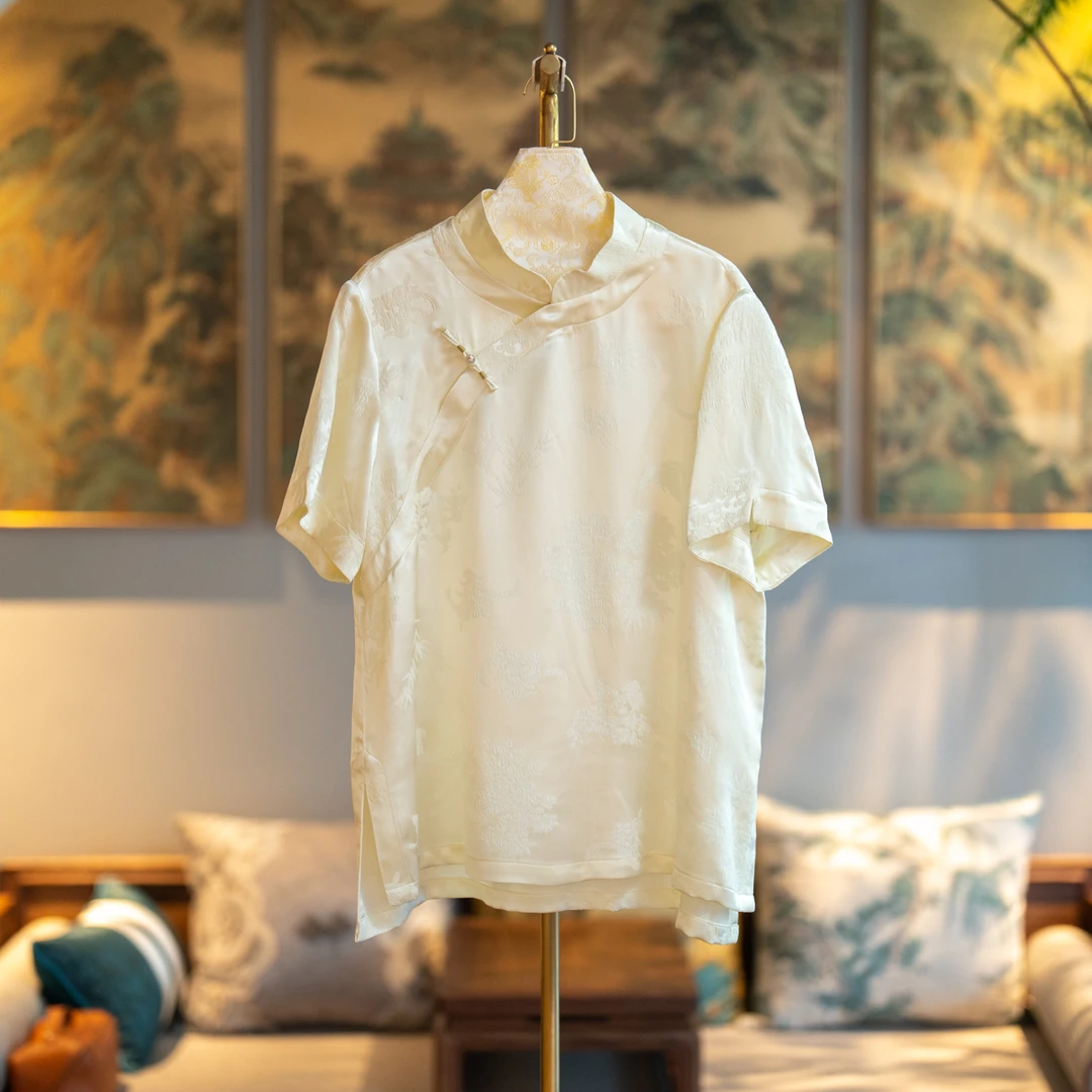 蓝大【天沁】桑蚕丝短袖上衣6445