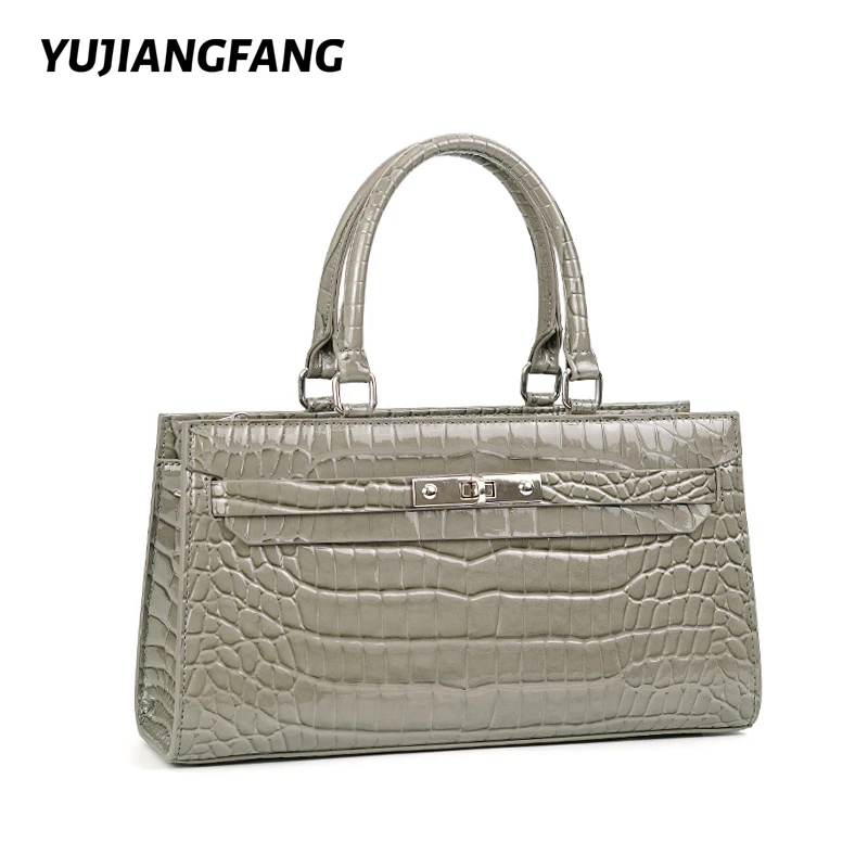 包包2024新款潮手提包女包气质休闲百搭女士鳄鱼纹洋气单肩斜挎包