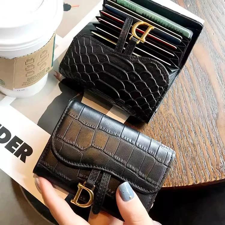 【yuki专属】鳄鱼纹小巧高档女士皮革零钱卡包网红大容量多卡位精致