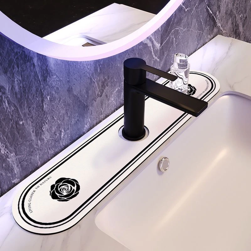 厨房水龙头吸水垫浴室洗手台面沥水垫硅藻泥可擦免洗防滑垫子方孔