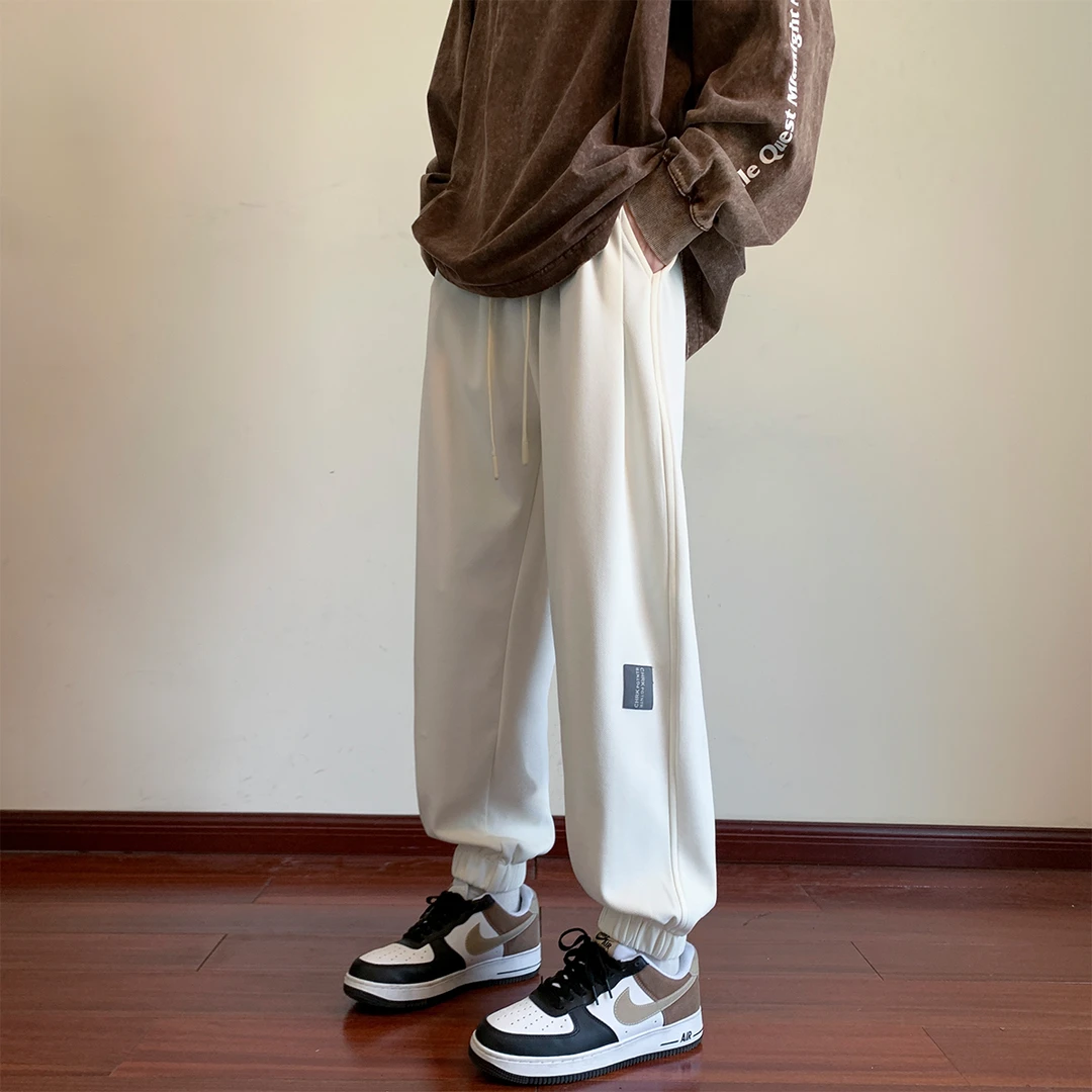 Sendian【森殿】男士秋季百搭休闲ins风潮款阔腿港风运动潮流休闲裤