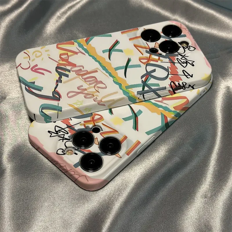 千玺涂鸦适用于苹果14promax可爱iphone15菲林手机壳手机壳保护套