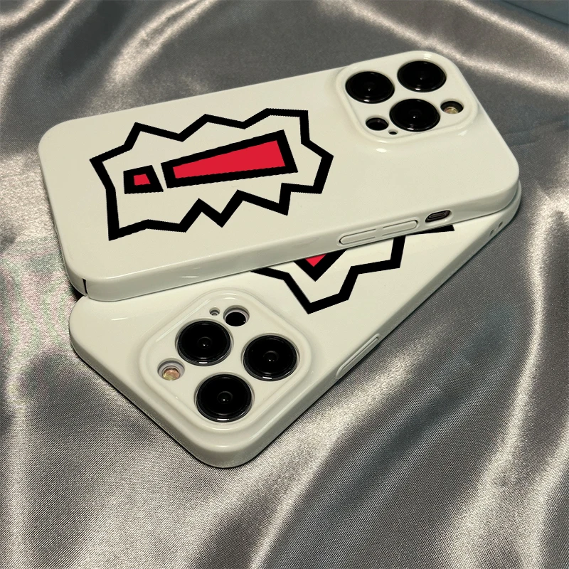 惊叹号白适用苹果/华为/OPPO/vivo/小米手机壳创意全包菲林个性硬