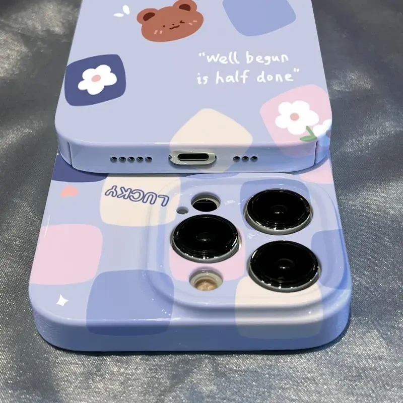 方块熊熊适用苹果16promax手机壳iPhone15双层14Pro菲林