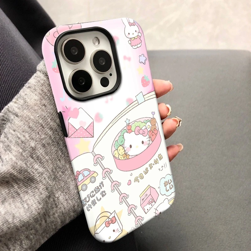 碗里KT适用菲林壳二合一菲林壳适用苹果/华为/小米OPPO/VIVO粉色