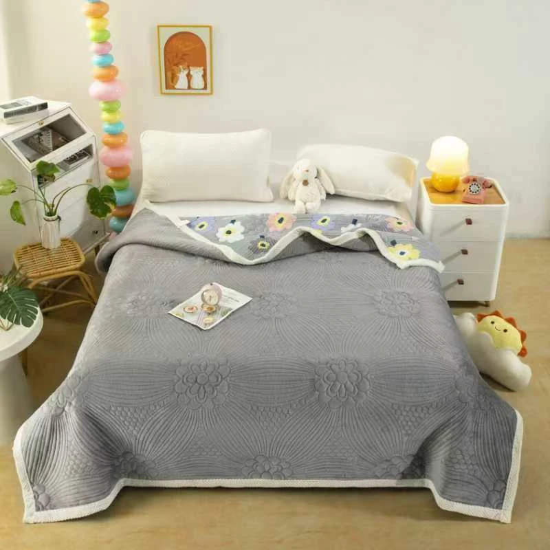 牛奶绒灰床盖【专属】