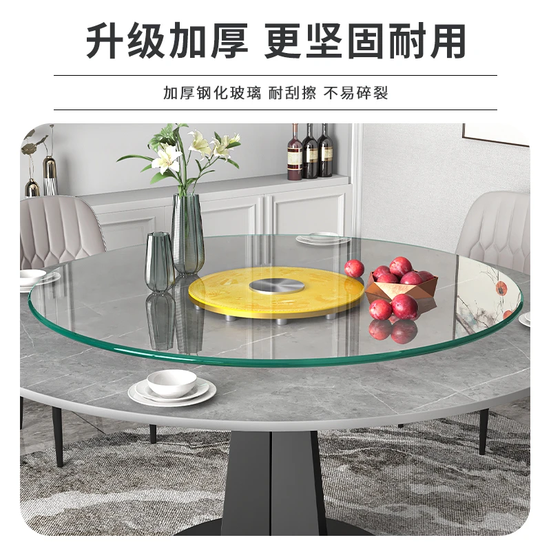简.方达钢化玻璃转盘餐桌转盘家用旋转酒店圆盘桌面玻璃旋转圆桌