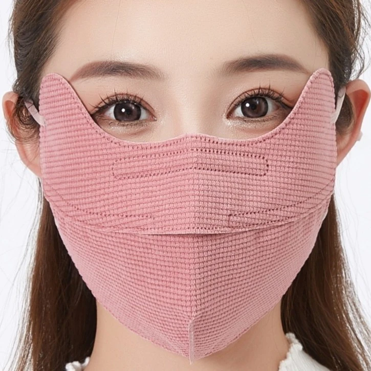 户外骑行透气纯棉水洗冬季跑步骑手面罩加厚保暖防风开口防起雾