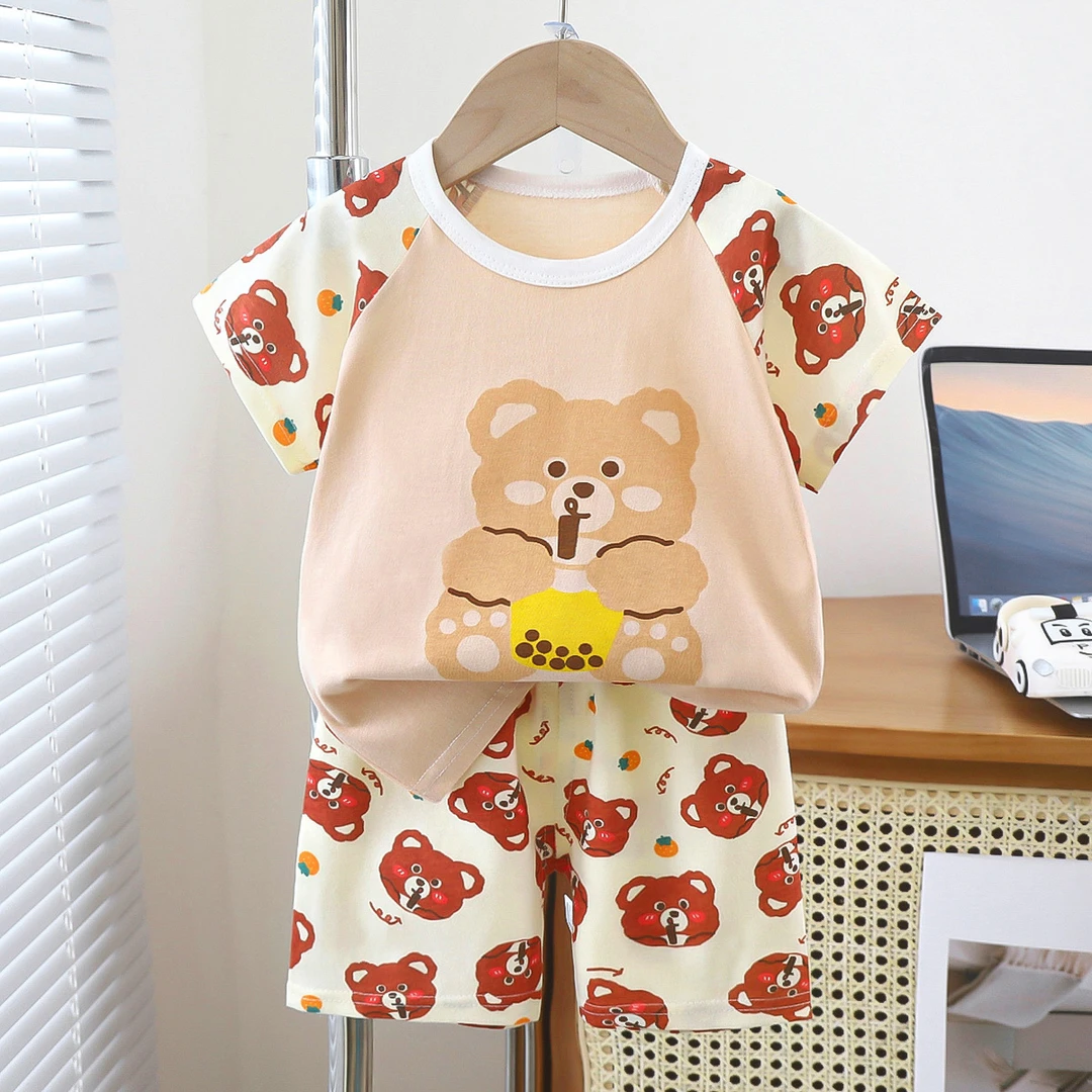 儿童套装纯棉短袖短裤两件套童装