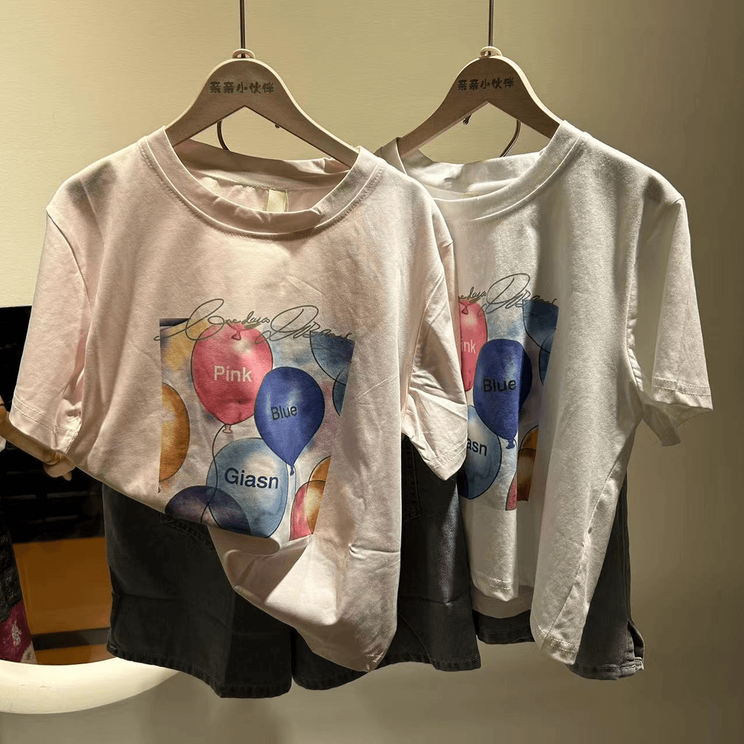 020中童女童套装粉色白色120-160