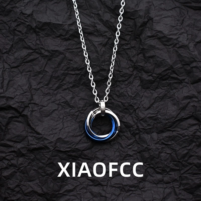 钛钢项链 男生吊坠百搭时尚小众ins个性气质嘻哈男士高级感配饰