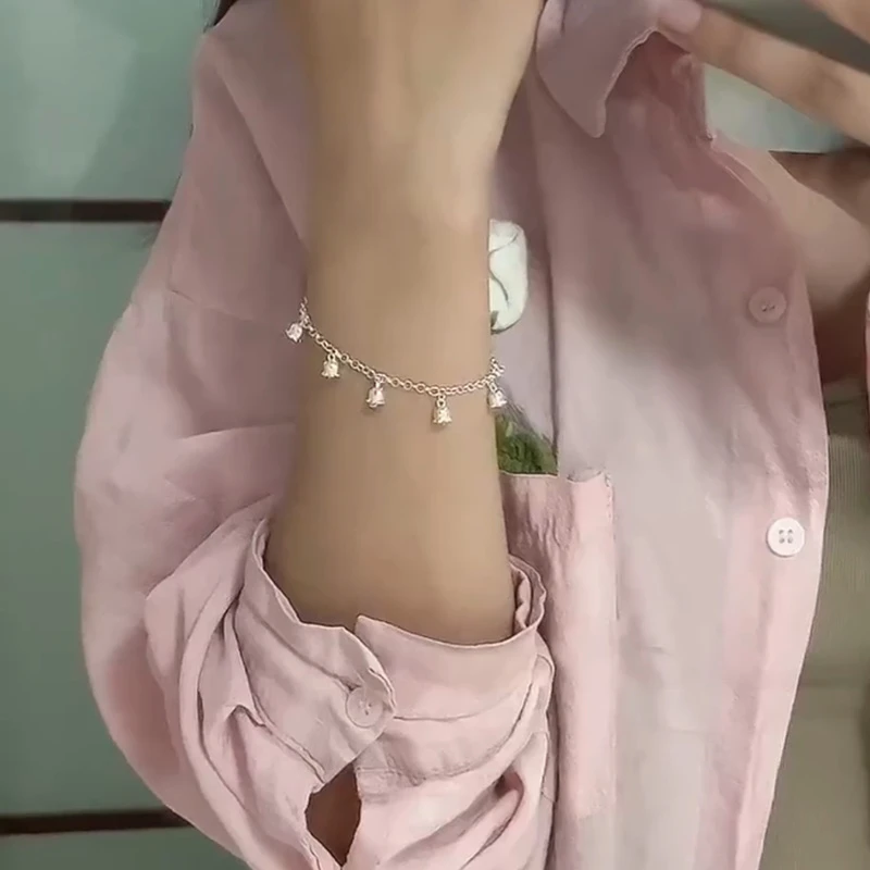 铃兰花流苏通体手链28195