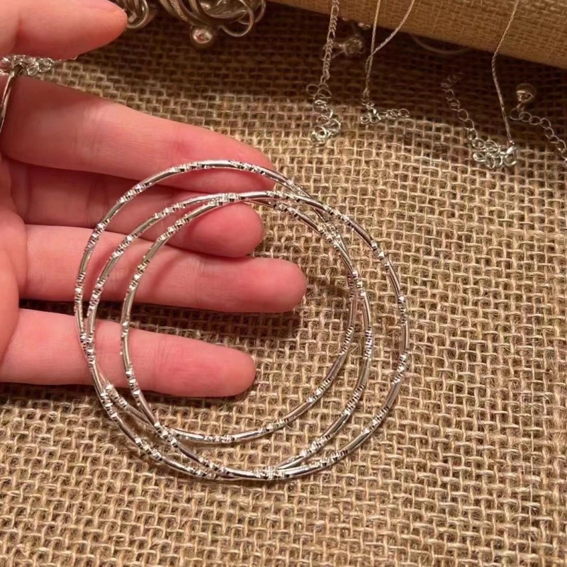 60圈口简约3D竹节压花光圈手镯28071