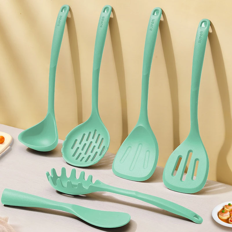 尖货/苏泊尔硅胶铲锅铲家用炒菜铲子不粘锅炒漏勺耐高温饭汤勺子